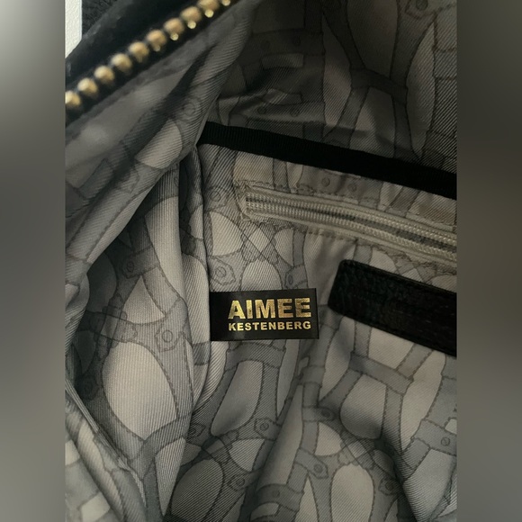 Aimee Kestenberg Tamitha Backpack Purse. Leather/velvet with gold accents. - Picture 5 of 13